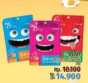 Promo Harga YOUVIT Multivitamin Anak 7 pcs - LotteMart