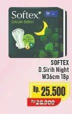 Promo Harga Softex Daun Sirih 36cm 18 pcs - Alfamart