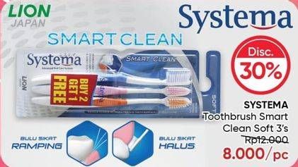 Promo Harga SYSTEMA Sikat Gigi Smart Clean 3 pcs - Guardian