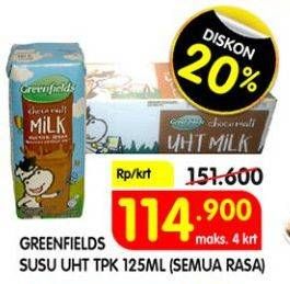 Promo Harga GREENFIELDS UHT Choco Malt per 40 pcs 125 ml - Superindo