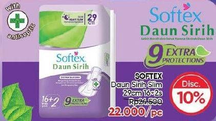 Promo Harga Softex Daun Sirih 29cm 18 pcs - Guardian