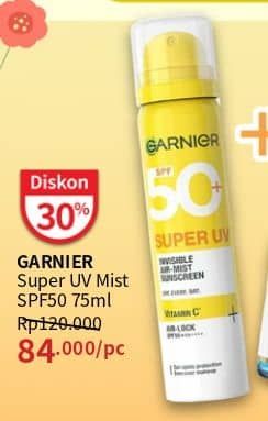 Promo Harga Garnier Invisible Mist Sunscreen SPF50+ 75 ml - Guardian