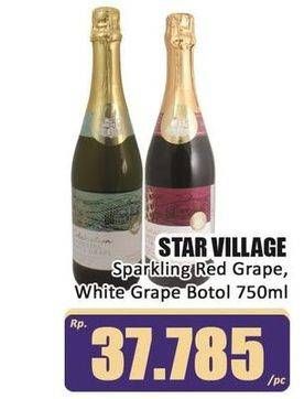 Promo Harga Star Village Sparkling White Grape/Star Village Sparkling Red Grape   - Hari Hari