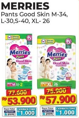 Promo Harga Merries Pants Good Skin M34, L30, S40 30 pcs - Alfamart