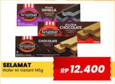 Promo Harga Selamat Wafer All Variants 145 gr - Yogya