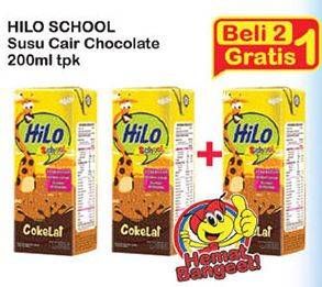 Promo Harga HILO Susu UHT School Chocolate per 2 pcs 200 ml - Indomaret