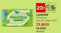 Promo Harga Laurier Pantyliner Natural Clean 40 pcs - Watsons