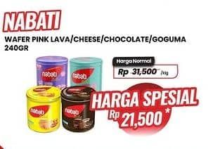 Promo Harga Nabati Bites Pink Lava, Richeese, Richoco, Goguma 240 gr - Carrefour