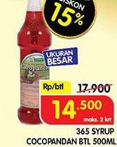 Promo Harga 365 Syrup Cocopandan 600 ml - Superindo