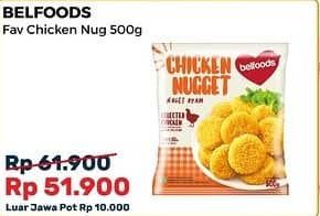 Promo Harga Belfoods Nugget Chicken Nugget 500 gr - Alfamart