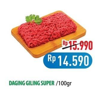 Promo Harga Daging Giling Sapi Super per 100 gr - Hypermart