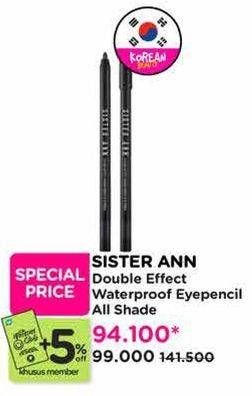 Promo Harga Sister Ann Double Effect Waterproof Eyepencil All Variants 20 gr - Watsons