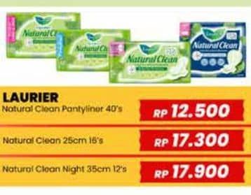 Promo Harga Laurier Natural Clean Night Wing 35cm 12 pcs - Yogya