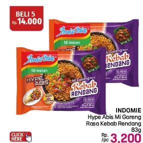 Promo Harga Indomie Hype Abis Kebab Rendang 89 gr - LotteMart