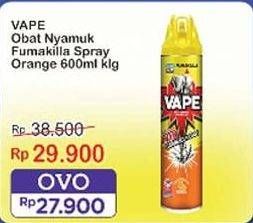 Promo Harga Fumakilla Vape Aerosol Orange 600 ml - Indomaret