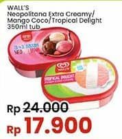 Promo Harga Walls Ice Cream Mango Coco Delight, Neopolitana, Solero Trio 350 ml - Indomaret