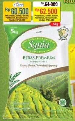 Promo Harga Sania Beras Premium 5 kg - Alfamart