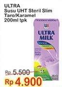 Promo Harga ULTRA MILK Susu UHT Taro, Karamel 200 ml - Indomaret