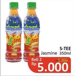 Promo Harga S TEE Minuman Teh Melati Jasmine per 2 botol 350 ml - Alfamidi