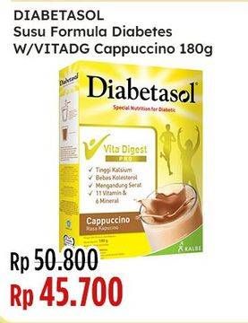 Promo Harga Diabetasol Special Nutrition for Diabetic Cappuccino 180 gr - Indomaret