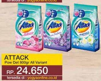 Promo Harga ATTACK Detergent Powder All Variants 800 gr - Yogya