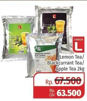 Promo Harga Choice L Minuman Teh Lemon Tea, Apple, Blackcurrant 2 kg - Lotte Grosir
