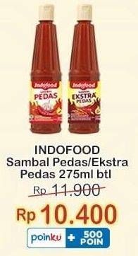 Promo Harga INDOFOOD Sambal Ekstra Pedas, Pedas 275 ml - Indomaret