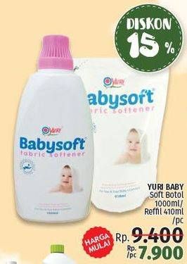 Promo Harga YURI Baby Softener 1000 ml - LotteMart