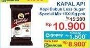 Promo Harga Kapal Api Special Mix Less Sugar per 10 sachet 21 gr - Indomaret