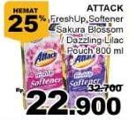 Promo Harga ATTACK Fresh Up Softener Sakura Blossom, Dazzling Lilac 800 ml - Giant