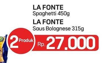 Promo Harga La Fonte Spaghetti/Saus Pasta   - LotteMart