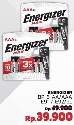 Promo Harga ENERGIZER MAX Battery  - LotteMart