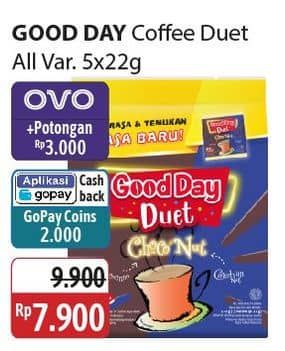 Promo Harga Good Day Coffee Duet All Variants per 5 sachet 22 gr - Alfamidi
