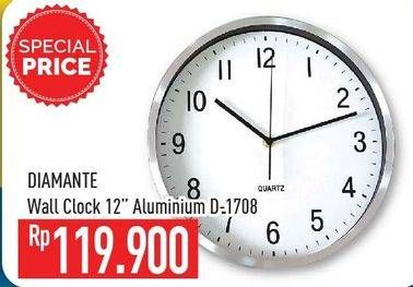 Promo Harga DIAMANTE Wall Clock D-1708  - Hypermart