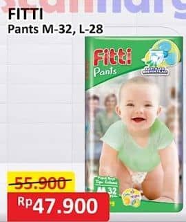 Promo Harga Fitti Pants M32, L28 28 pcs - Alfamart