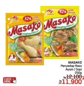 Promo Harga Ajinomoto Penyedap Rasa Masako Ayam, Sapi 250 gr - LotteMart