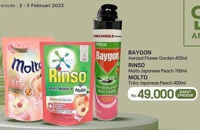 Baygon Aerosol/Rinso Molto/Molto Trika