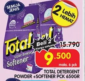 Promo Harga Total Detergent Softener All Variants 650 gr - Superindo