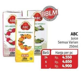 Promo Harga ABC Juice All Variants 250 ml - Lotte Grosir