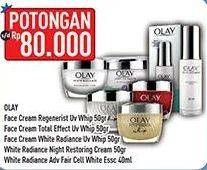 Promo Harga Olay Face Cream Regenerist/Total Effect/White Radiance/Night Restoring/Adv. Fair Cell White  - Hypermart