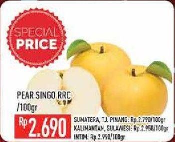 Promo Harga Pear Singo RRC per 100 gr - Hypermart