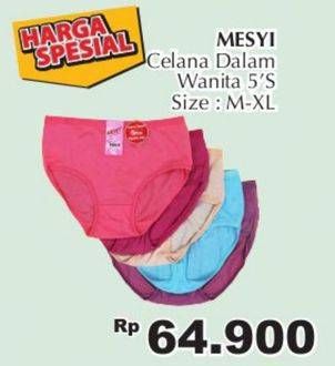 Promo Harga MESYI Celana Dalam Wanita M-XL per 5 pcs - Giant