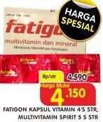 Promo Harga FATIGON Kapsul Vitamin 4Pcs/Multivitamin Spirit 5Pcs  - Superindo