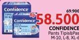 Promo Harga Confidence Adult Pants Tipis & Pas Di Badan Kecuali M10, Kecuali L8, Kecuali XL6 6 pcs - Alfamidi