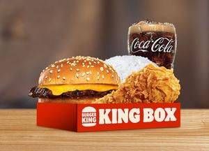 Promo Harga Burger King King Box Cheesy Beef Burger  - Burger King