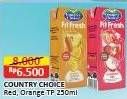 Promo Harga Country Choice Jus Buah Apel, Jeruk 250 ml - Alfamart