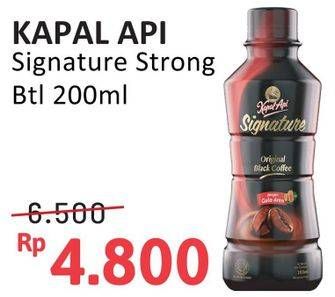 Promo Harga Kapal Api Kopi Signature Drink Strong Black Coffee 200 ml - Alfamidi