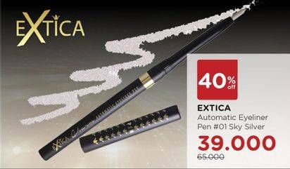Promo Harga EXTICA Auto Eyeliner Pen 01 Sky Silver 1 gr - Watsons