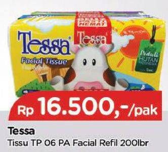 Promo Harga TESSA Facial Tissue TP 06 per 2 pouch 200 pcs - TIP TOP