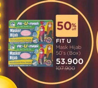 Promo Harga FIT-U-MASK Masker Hijab Headloop 50 pcs - Watsons